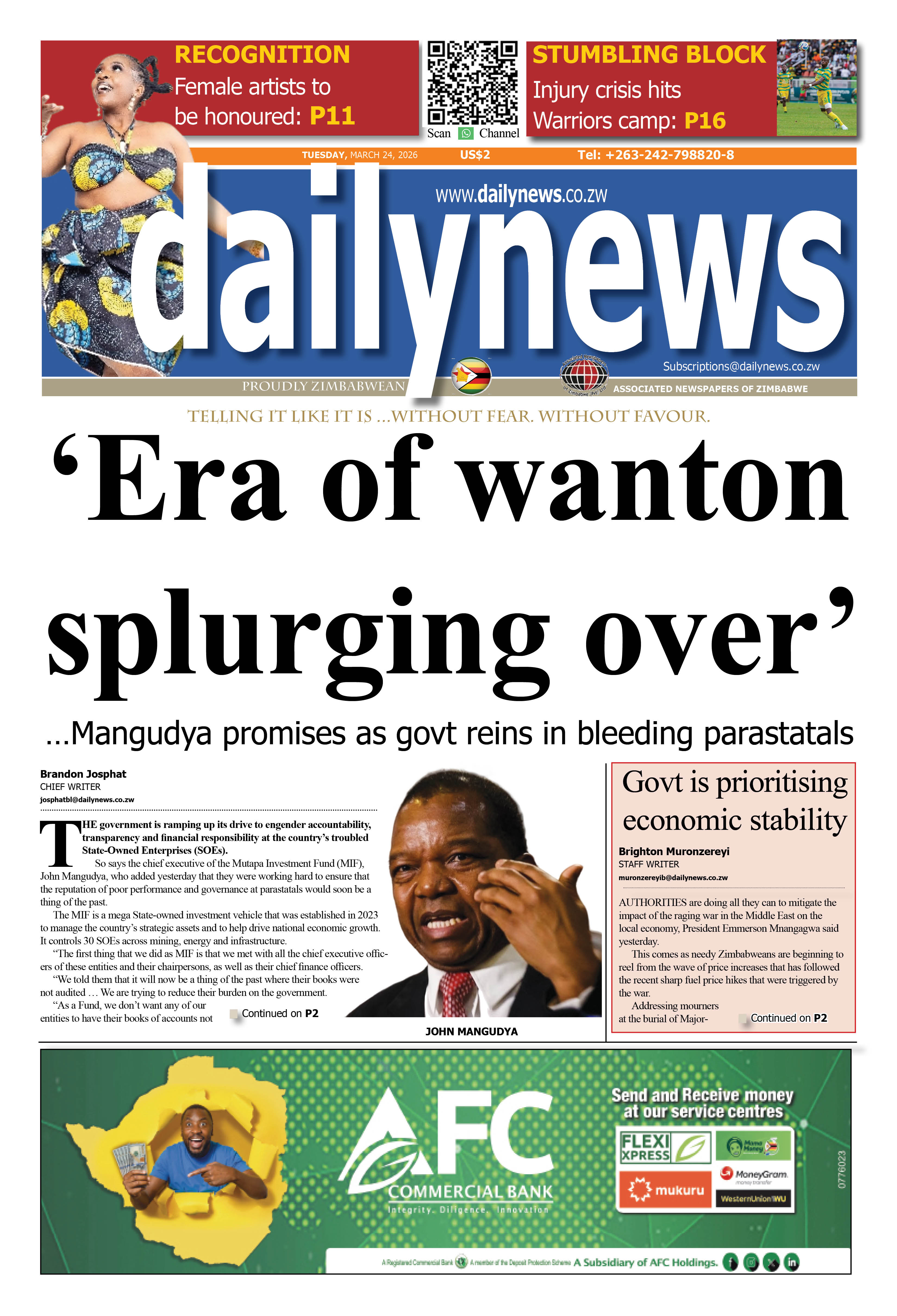 Tuesday 24 March 2026